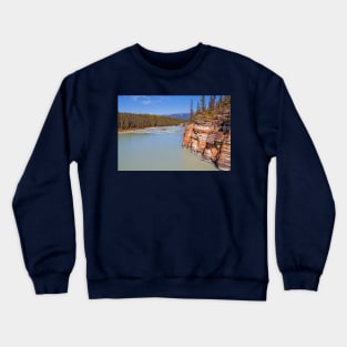 Canada. Canadian Rockies. Jasper National Park. Athabasca River. Cliff. Crewneck Sweatshirt